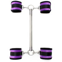 Softbondage Spreizstange mit abnehmbaren Hand- und Fußfesseln