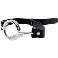 Black Label Ring Gag With Tongue Depressor: Edelstahl-Mundsperre