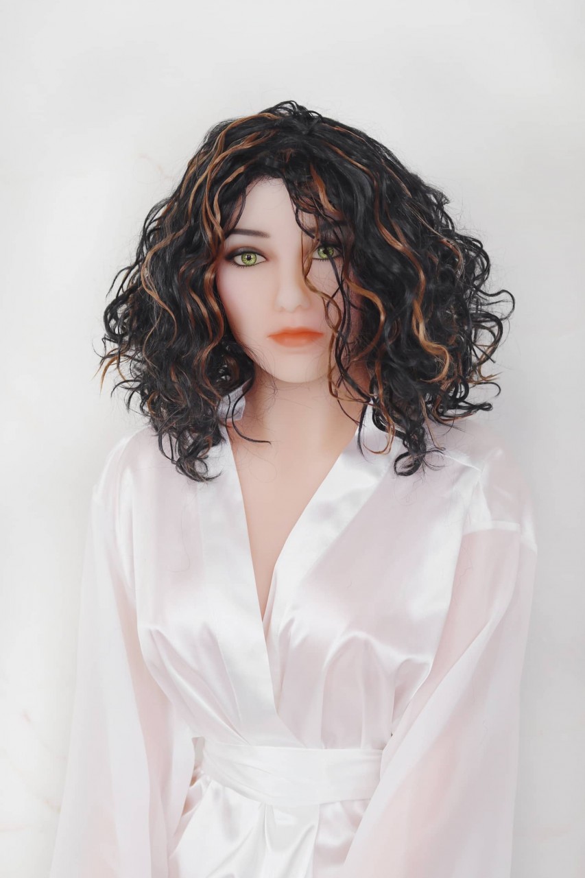 Perücke - brünetter Lockenkopf 1 Perücke - brünetter Lockenkopf