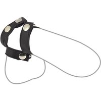 Leder-Penis-/Hodenriemen mit Druckknöpfen