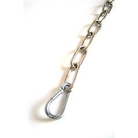 Edelstahlkette geschweißt mit Karabinerhaken (100cm)