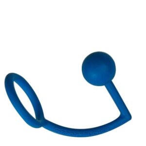 Analschloss mit Penisring blau