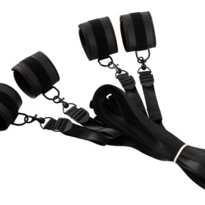 Bettfessel-Set Vegan Fetish Schwarz