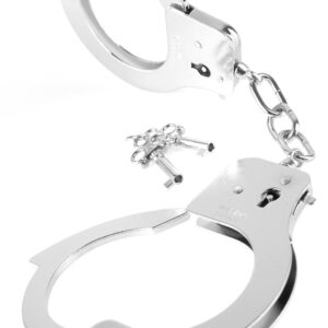 Designer Cuffs Handschellen Schwarz Fetish Fantasy Series Silber