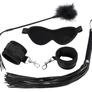 Fetish Kit Samt 4-teiliges Bondage-Set Bad Kitty Schwarz