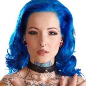 Halsfessel edel schwarz