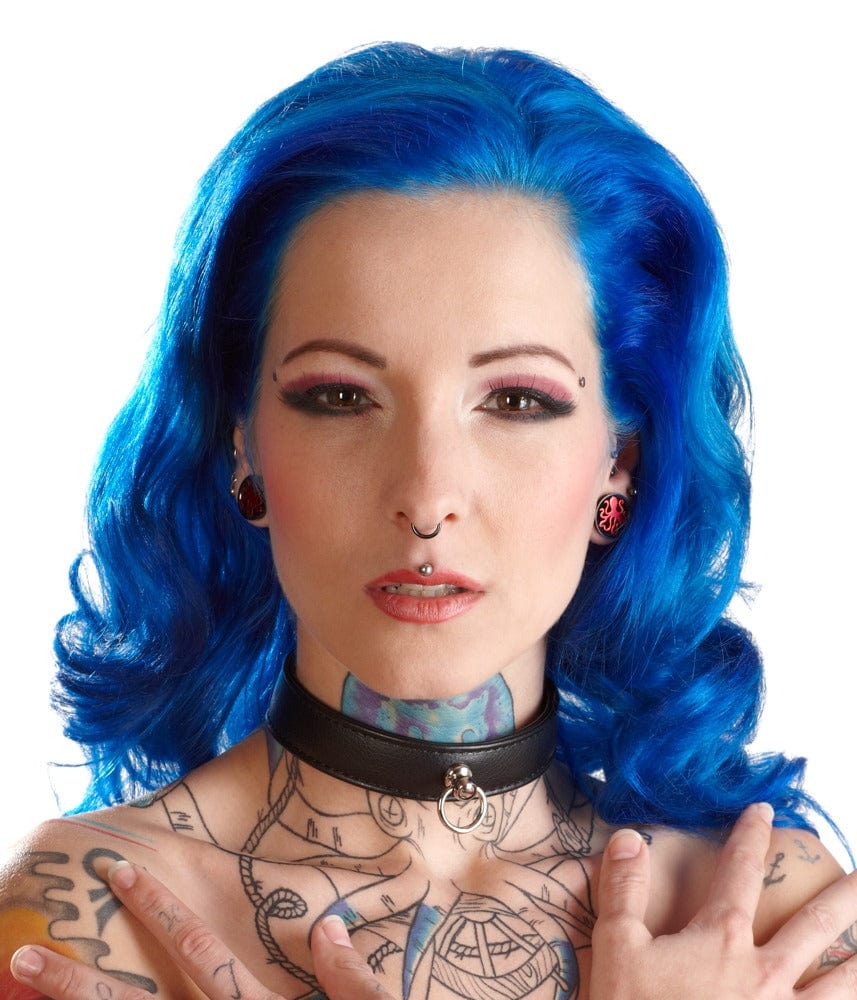 Halsfessel edel schwarz 1 Halsfessel edel schwarz