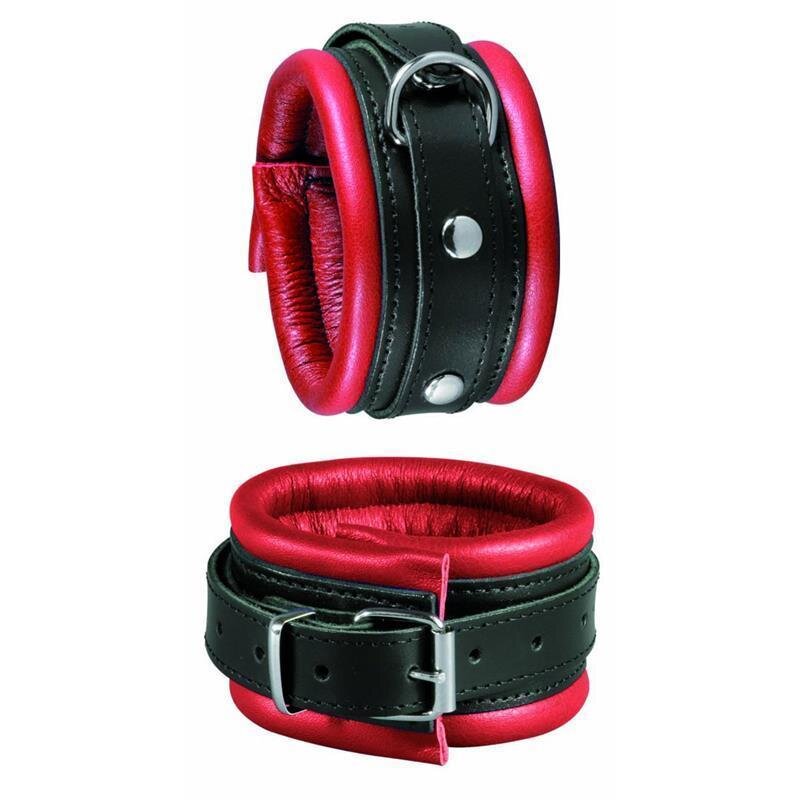 Leder Fußfessel XXdreamSToys rot/schwarz 1 Leder Fußfessel XXdreamSToys rot/schwarz