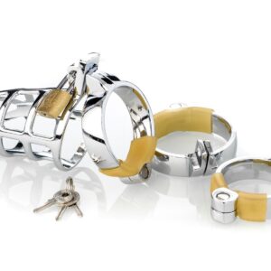 Peniskäfig mit drei Penisringen