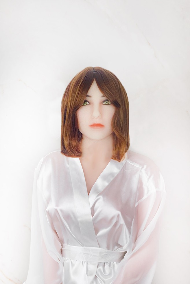 Perücke - rot, brünette, Mittelscheitel 1 Perücke - rot, brünette, Mittelscheitel