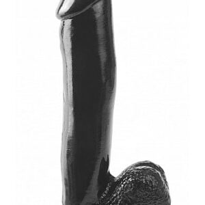 Realistischer Dildo Long John Dong schwarz 30 x 6 cm