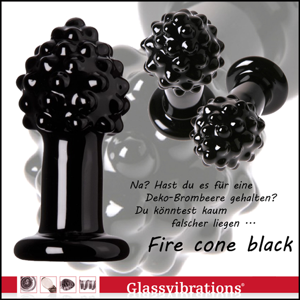 Glas Plug Fire cone black 1 Glas Plug Fire cone black
