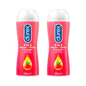 2x Durex Play 2 in 1 Massage Gleitgel Guarana 200 ml