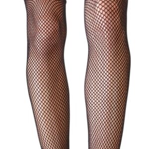 Netzstrümpfe mit Samt-Strumpfbändern