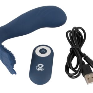 Vibrating Butt Plug With Nubs You2Toys Blau