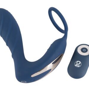 Vibrating Prostate Plug With Cockring You2Toys Blau