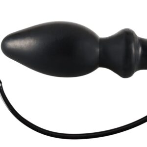 Inflatable Latex-Analplug Aufpumpbar Schwarz