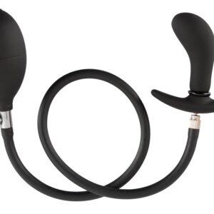 Aufblasbarer Anal-Plug mit abnehmbarem Schlauch Inflatable Plug Schwarz