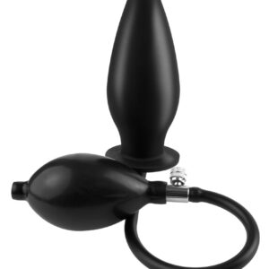 Pump-Analplug Silikon inflatable silicone Plug Schwarz