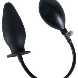 Aufpumpbarer Analplug True Black Inflatable Dildo Butt Plug Schwarz