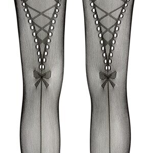 Strapsstrumpfhose in Strapsgurt-Optik Schwarz