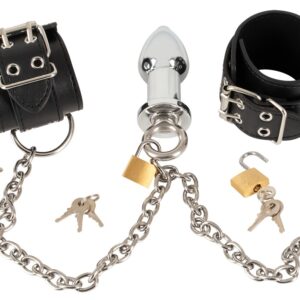 Cuffs & Plug Handfesseln mit Analplug fetish collection Schwarz