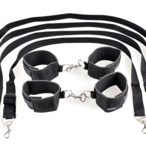 Cuff & Tether Bettfessel-Set mit 4 Seilen inkl. Karabinern Fetish Fantasy Series...