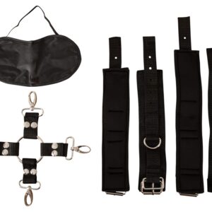 Heavy Duty Hogtie Fessel-Set für Hände und Füße Fetish Fantasy Series Schwarz