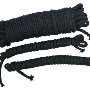 3-teiliges Bondageseil-Set (1x 20m, 2x 3m) Bad Kitty Schwarz
