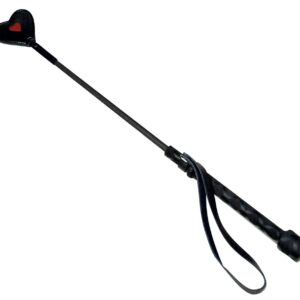 Kleine schwarzrote Gerte mit Herzspitze und Aufhängung Bad Kitty Schwarz