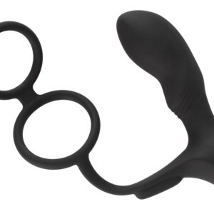 Penis-/Hodenring mit Vibro-Analplug Black Velvets Schwarz