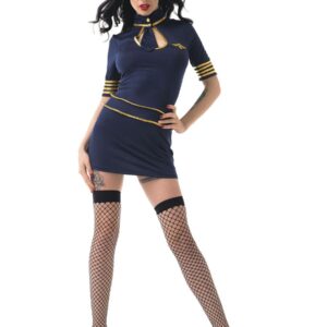 Le Frivole Sexy Stewardess-Kostüm Blau