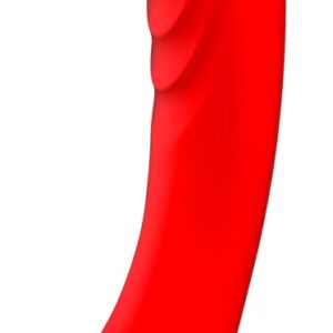 Ergonomischer Vibrator Hype mit doppellagigen Silikon Romp Rot