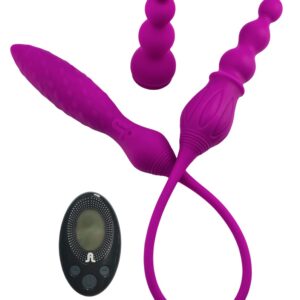 Doppelvibrator mit verschiedenen Aufsätzen und 12 Vibrationsmodi Adrien Lastic L...