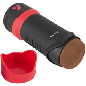 WYNE Masturbator 04 mit Schutzkappe, 10 Vibrationsmodi und 3 Saugmodi Schwarz
