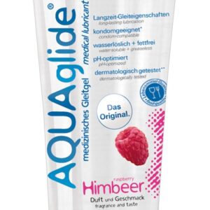 Joydivision AQUAglide Gleitgel auf Wasserbasis mit Himbeer-Duft und -Geschmack 1...