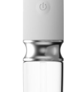 LED Glas-Silikon-Vibrator beidseitig nutzbar mit 10 Vibrationsmodi Liaison Weiß