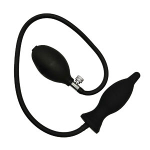 Aufblasbarer Analplug 'Schlumpi' mit harter Spitze Schwarz 11,6 cm