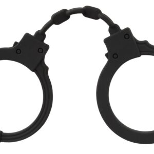 Magic Shiver Handschellen aus softem Silikon Schwarz