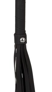 Magic Shiver handliche Peitsche mit vielen weichen Riemen und Griff Schwarz