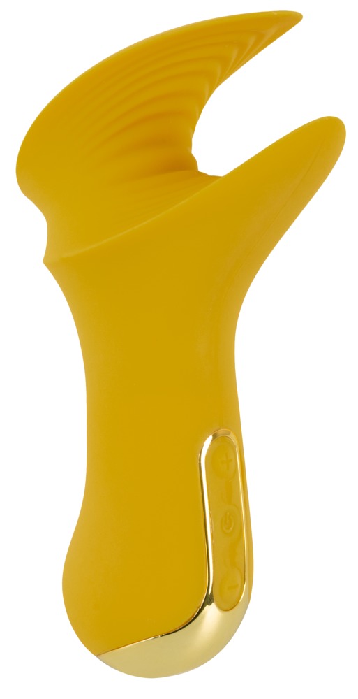 Penis Vibrator Masturbator mit flexiblen Vibro-Flügeln Gelb 1 Penis Vibrator Masturbator mit flexiblen Vibro-Flügeln Gelb