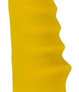 Flexibler G-Punkt-Vibrator mit ausgeprägter Rillenstruktur Gelb