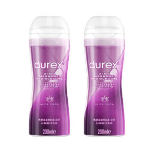 2x Durex Play 2 in 1 Massage Gleitgel Aloe Vera 200 ml